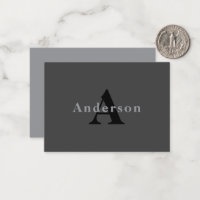 Name & Monogram | Dark Grey