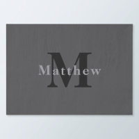 Name & Monogram | Dark Grey