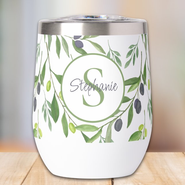 Name Monogram French Country Olive Pattern (Creator Uploaded)