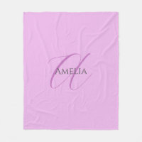 Name Monogram Initial Letter Orchid & Lilac