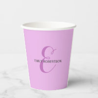 Name Monogram Initial Letter Orchid & Lilac