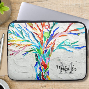 Name Monogram Mosaic Laptop Sleeve