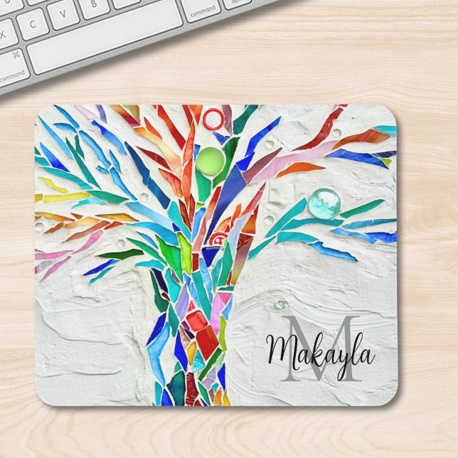 Name Monogram Mosaic  Mouse Pad (Creator Uploaded)