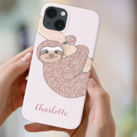 Name Monogram Pink Sloth 