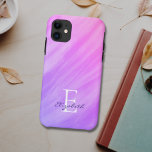 Name Monogram Purple iPhone 11 Case<br><div class="desc">This stylish iPhone case is decorated with a watercolor wash design in shades of purple.
Easily customisable with your name,  and monogram.
Use the Customise Further option to change the text size,  style,  or colour if you wish.</div>