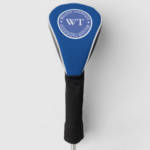 Name Monogram Royal Blue Golf Head Cover