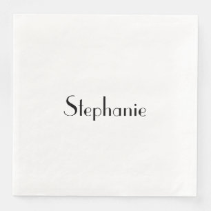 Name Monogram Template Black White Custom 2022 Napkin