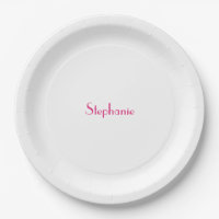 Name Monogram Template Pink White Custom 2024