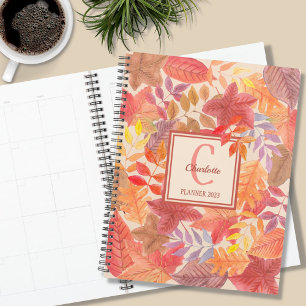 Name Monogram Watercolor Planner