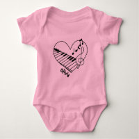 Name Music Note With Heart Piano Keyboard 