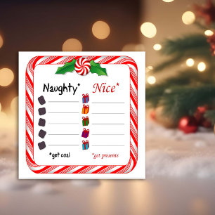 Name Names Poster. Naughty or Nice  Photo Print