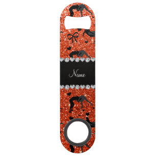 Name neon orange glitter wrestling hearts bows