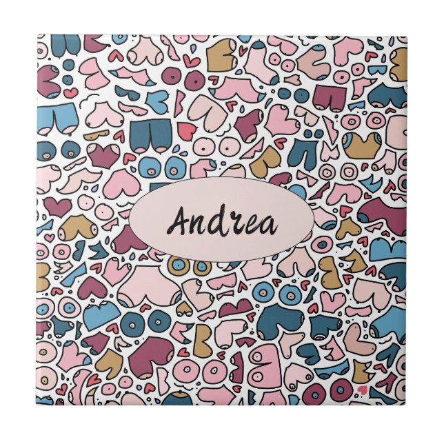 Name neutral breast pattern ceramic tile (Front)