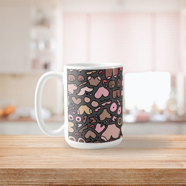 Name neutral breast pattern coffee mug (Creator Uploaded)