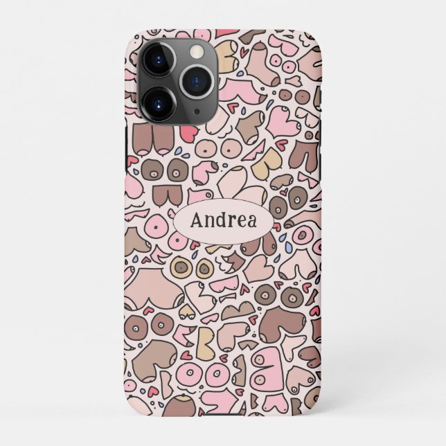 Name neutral breast pattern iPhone case (Back)