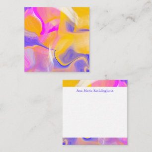 Name Note colourful Card
