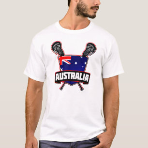 Name & Number Back Print Australia Lacrosse Tee