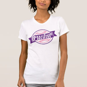 Name & Number Back Print Baseball Mum T-Shirt