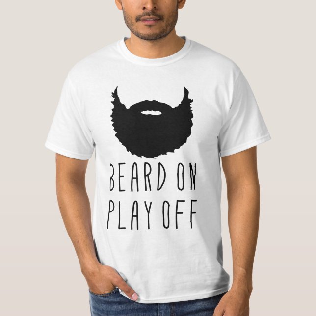Name Number Back Print, Hockey Playoff Beard Tee (Front)