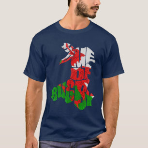 Name & Number Back Print Welsh Rugby T-Shirt