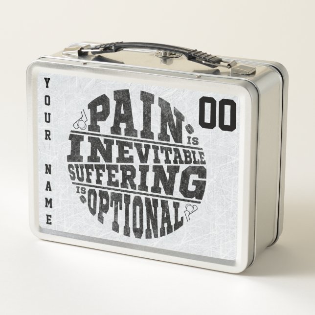 Name & Number Custom Hockey Lunch Box (Back)