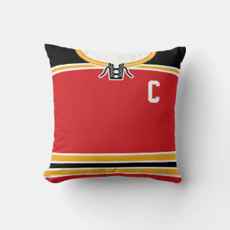 Name & Number Hockey Jersey Template Custom Pillow
