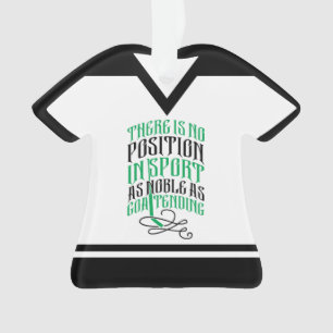 Name & Number Jersey Hockey Goalie Quote Ornament
