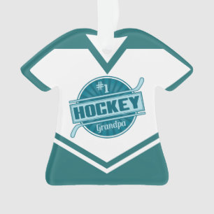 Name & Number Jersey Hockey Grandpa Ornament