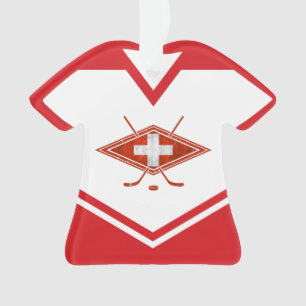 Name & Number Jersey Switzerland Logo Ornament
