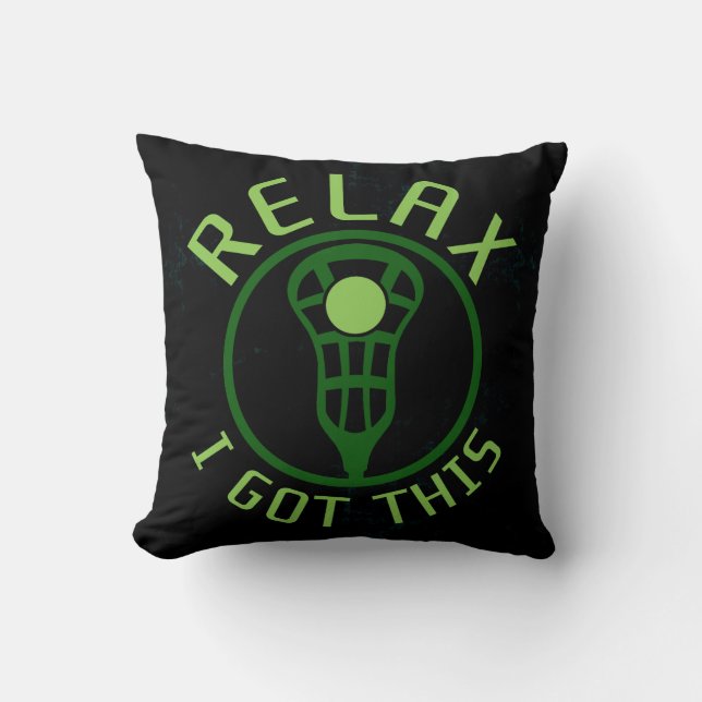 Name & Number Print Custom Lacrosse ReLAX Pillow (Front)