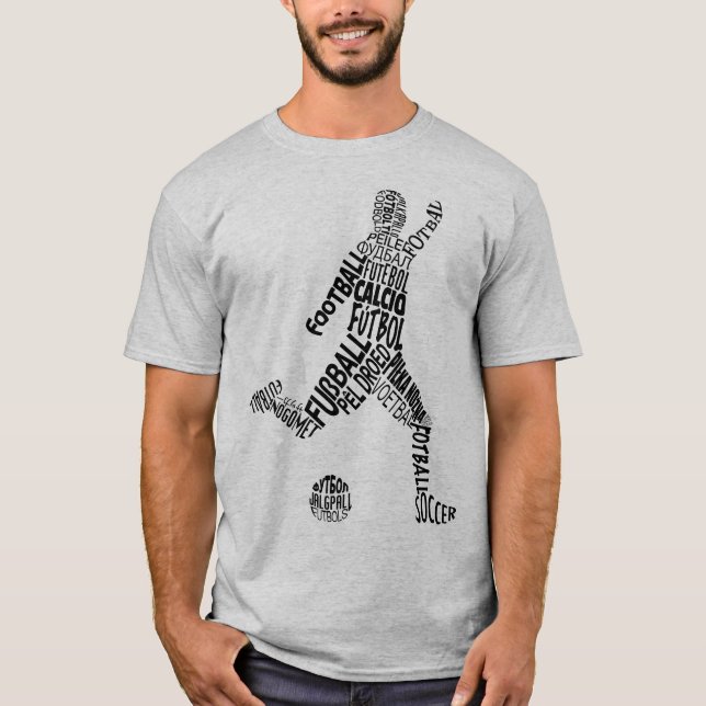 Name & Number T-Shirt Shirsey Soccer Lanuages (Front)