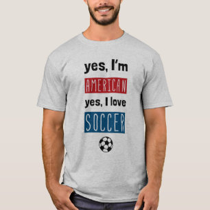 Name & Number T-Shirt Shirsey Yes I Love Soccer