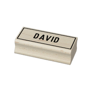Name of David Rubber Stamp
