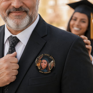 Name of Graduate Photo Year With Honours Degree 6 Cm Round Badge