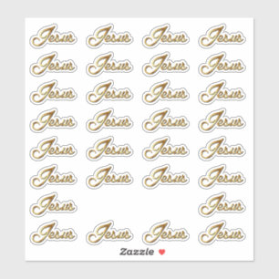 Name of Jesus Calligraphy Text Vinyl Contour