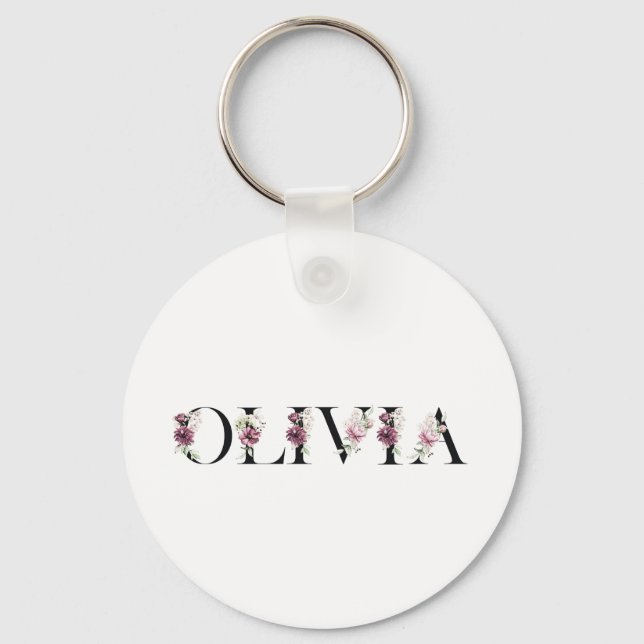 Name Olivia Key Ring (Front)