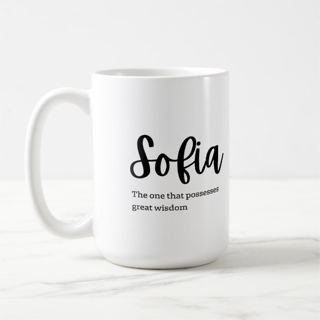 Name on Mug: Sofia  Coffee Mug (Left)