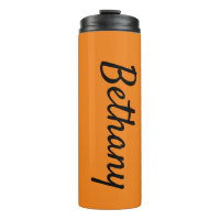 Name on Orange Matching Design 12oz