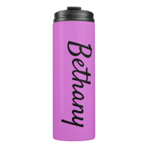 Name on Orchid Matching Design 12oz Thermal Tumbler