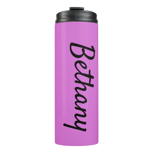 Name on Orchid Matching Design 12oz Thermal Tumbler (Front)