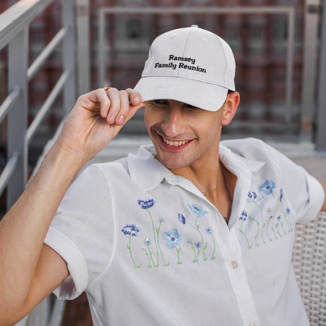 Name on White, Family Reunion,  Embroidered Hat (Creator Uploaded)