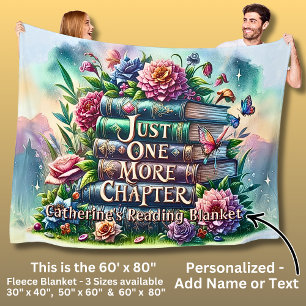 Name One More Chapter Reading Blanket Books Flower