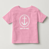 Name or Boat Name Nautical Sea Anchor Pink White