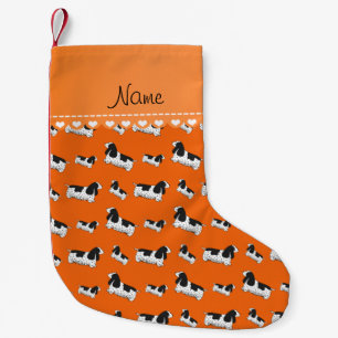 Name orange english cocker spaniel dog small christmas stocking