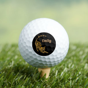 Name Orange Paisley Bengal Kitten Yoga Stretching Golf Balls