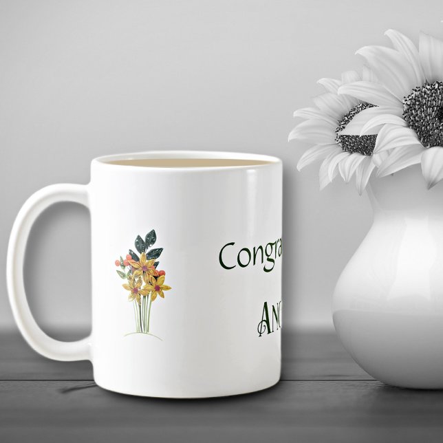 Name, Paper Quilled Flowers, All-Occasion 11oz Coffee Mug (Creator Uploaded)