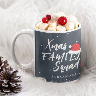 Name personalised Christmas family squad script  Coffee Mug
