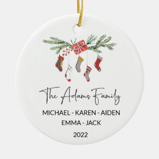 NAME Personalised Family Christmas Ornament