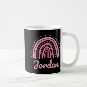 Name Personalised Funny Women Pink Rainbow Jordan Coffee Mug