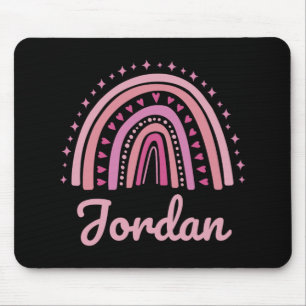 Name Personalised Funny Women Pink Rainbow Jordan Mouse Pad